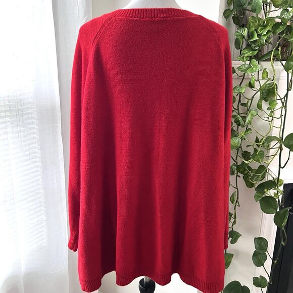 Lane Bryant Red Super Cozy Comfy Stretchy Knitted Sweater Plus 22/24 - Picture 6 of 9